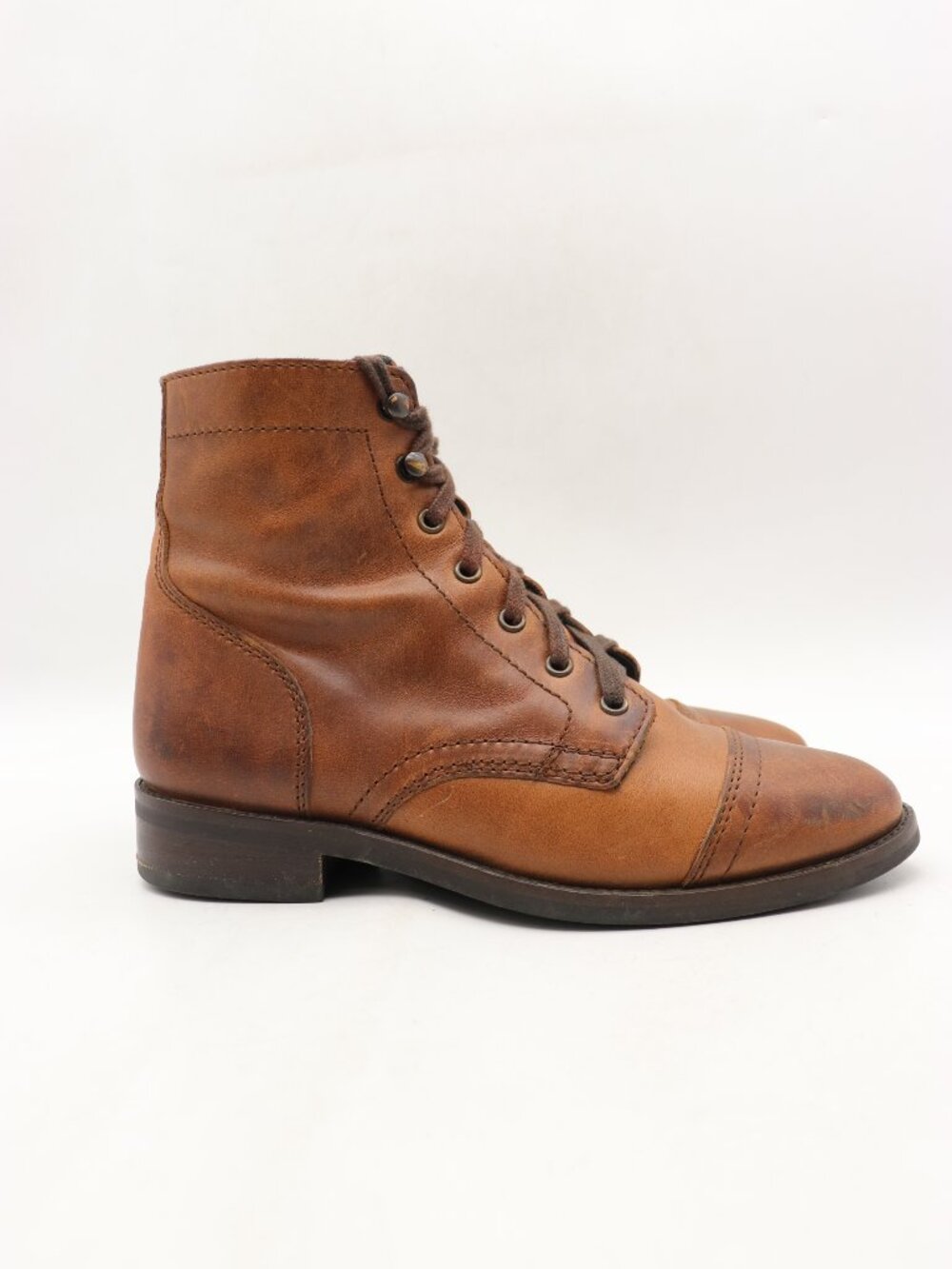 Thursday Boot Company Captain Women’s Size 6.5 Brown Leather Ankle Boots Lace Up